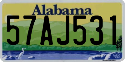 AL license plate 57AJ531