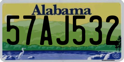 AL license plate 57AJ532