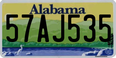 AL license plate 57AJ535