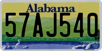 AL license plate 57AJ540
