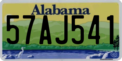 AL license plate 57AJ541