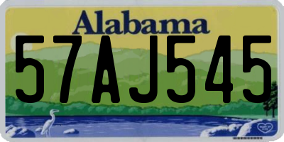AL license plate 57AJ545