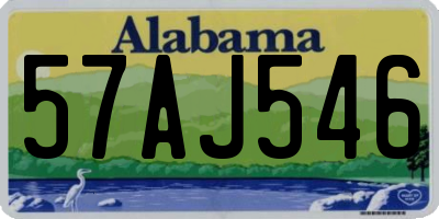 AL license plate 57AJ546