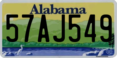 AL license plate 57AJ549