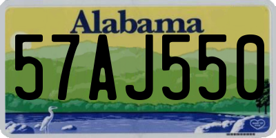 AL license plate 57AJ550