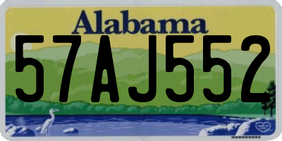 AL license plate 57AJ552