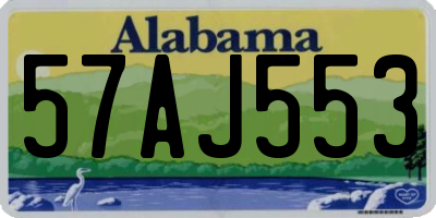 AL license plate 57AJ553