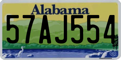 AL license plate 57AJ554