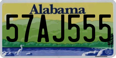 AL license plate 57AJ555