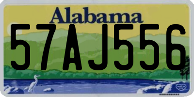 AL license plate 57AJ556