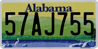 AL license plate 57AJ755