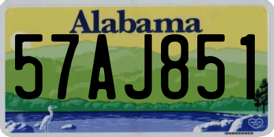 AL license plate 57AJ851