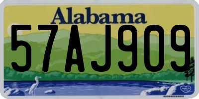 AL license plate 57AJ909