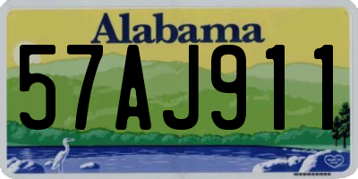 AL license plate 57AJ911