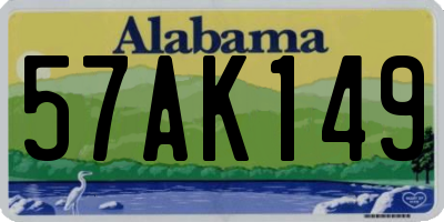 AL license plate 57AK149