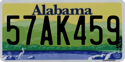 AL license plate 57AK459