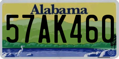 AL license plate 57AK460