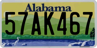 AL license plate 57AK467