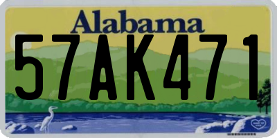 AL license plate 57AK471
