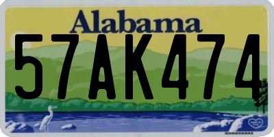 AL license plate 57AK474
