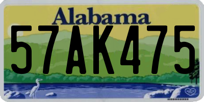 AL license plate 57AK475