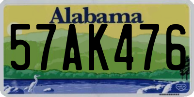 AL license plate 57AK476