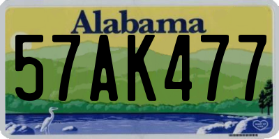AL license plate 57AK477