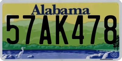 AL license plate 57AK478
