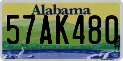 AL license plate 57AK480
