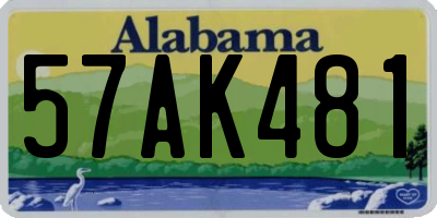 AL license plate 57AK481