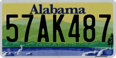 AL license plate 57AK487