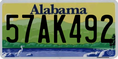 AL license plate 57AK492