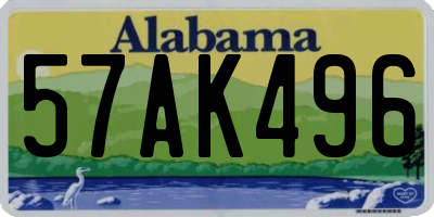 AL license plate 57AK496