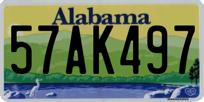 AL license plate 57AK497
