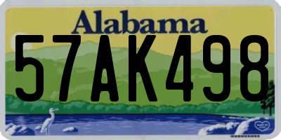AL license plate 57AK498