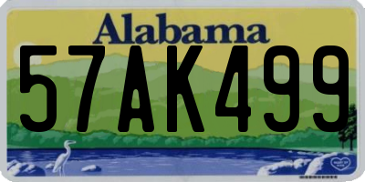 AL license plate 57AK499