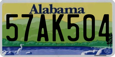 AL license plate 57AK504
