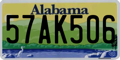 AL license plate 57AK506