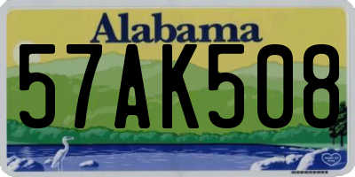 AL license plate 57AK508