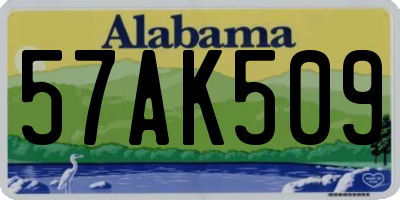 AL license plate 57AK509