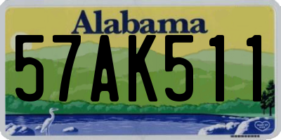 AL license plate 57AK511