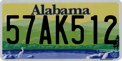 AL license plate 57AK512