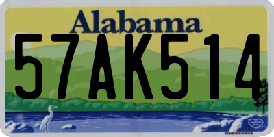 AL license plate 57AK514