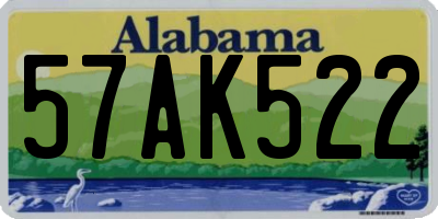 AL license plate 57AK522