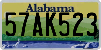 AL license plate 57AK523