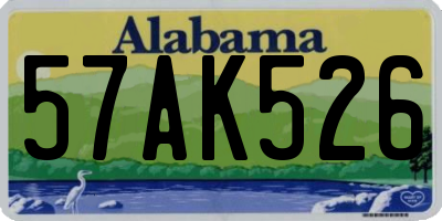 AL license plate 57AK526