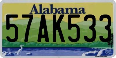 AL license plate 57AK533