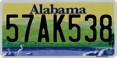 AL license plate 57AK538