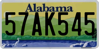 AL license plate 57AK545
