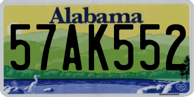 AL license plate 57AK552